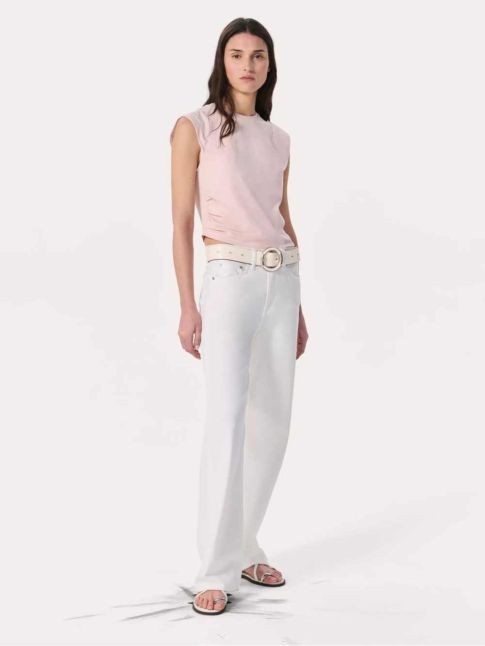 Rag & Bone Mica Cropped Pink Tank Top Large